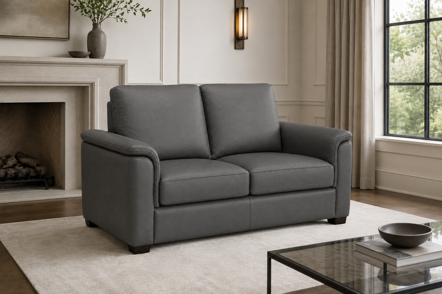 Valencia Laurent Leather Sofa
