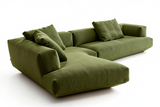 Levi Velvet Fabric Chaise Sectional Sofa