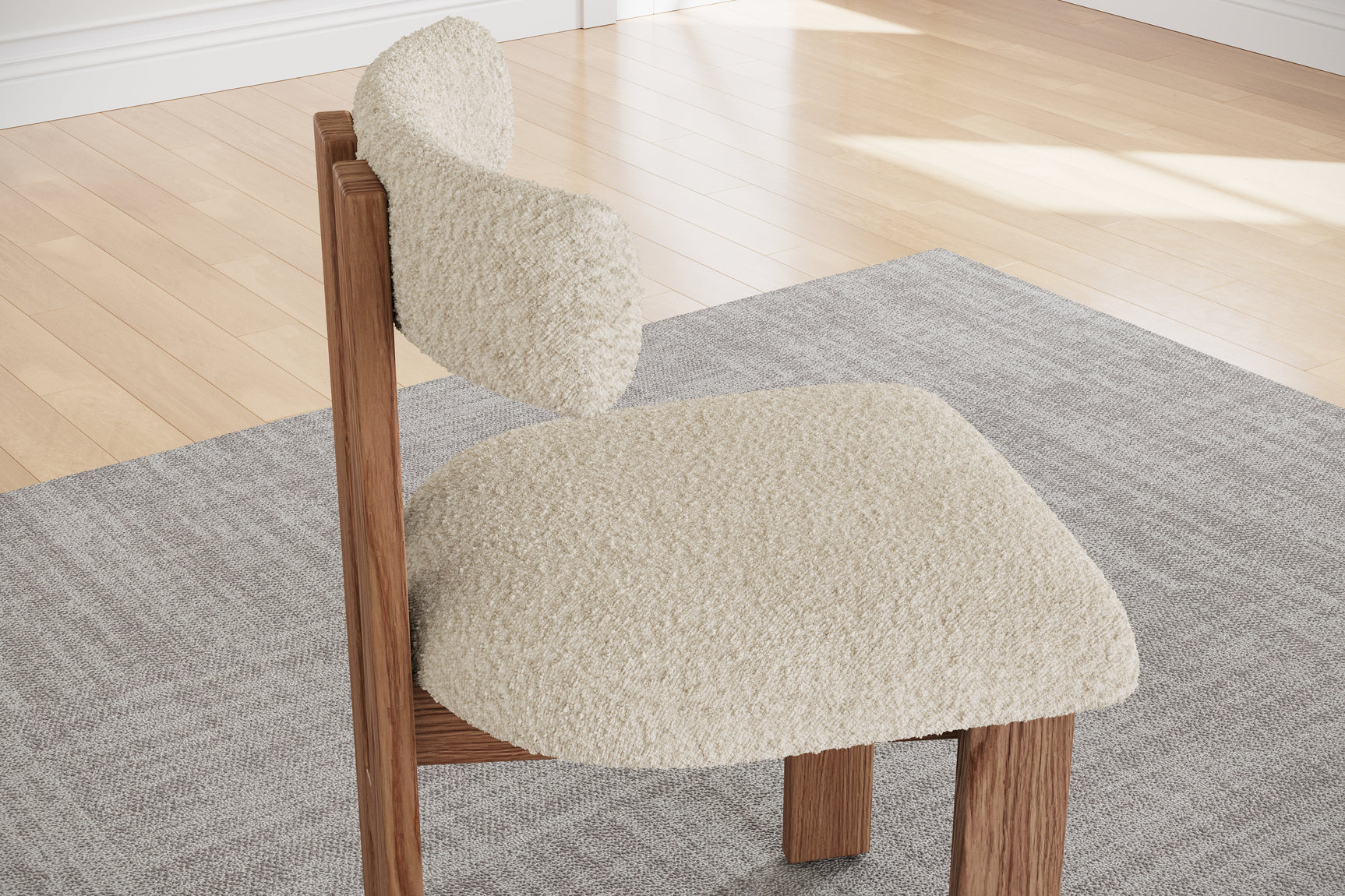 Carlo Boucle Fabric Dining Chair (Set of 2)