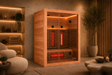 Valencia Aura™ 3-Person Full Spectrum Low-EMF Infrared Sauna | Unvarnished Canadian Red Cedar