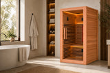 Valencia Aura™ 1-Person Full Spectrum Low-EMF Infrared Sauna | Unvarnished Canadian Red Cedar