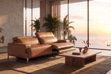 Melania Distressed Leather Recliner Sofa