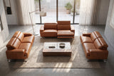 Melania Distressed Leather Recliner Sofa