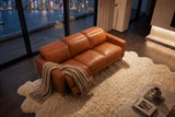 Elodie Distressed Italian Aniline Leather Dual Recliner Sofa