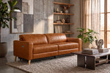 Elodie Distressed Italian Aniline Leather Dual Recliner Sofa