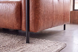 Octavia Distressed Italian Aniline Leather Reclining Corner Sectional Sofa
