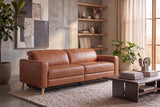 Elodie Distressed Italian Aniline Leather Dual Recliner Sofa