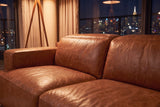 Valentina Distressed Leather Recliner Sofa