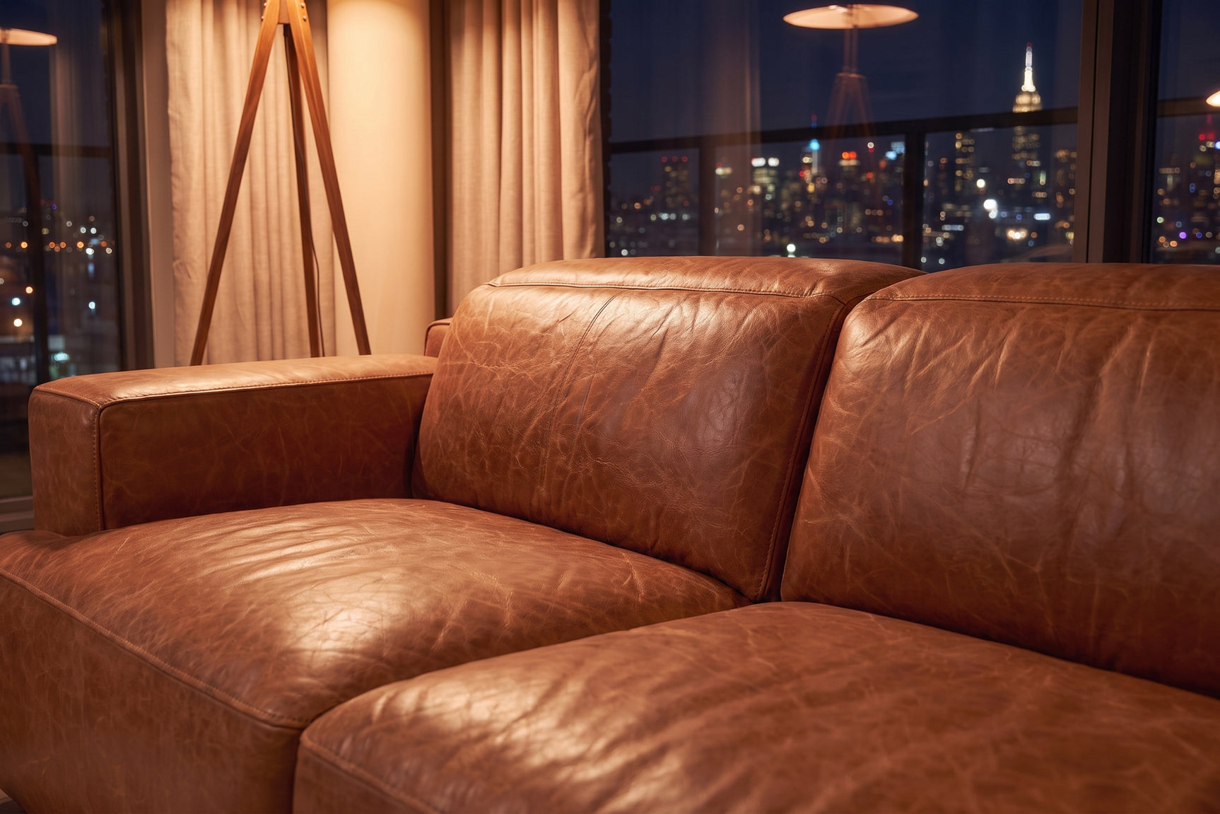 Valentina Distressed Leather Recliner Sofa