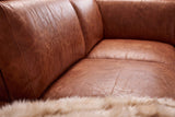 Valencia Pista Distressed Leather Reclining Sofa