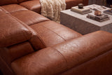 Valencia Pista Distressed Leather Reclining Sofa