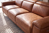 Valencia Pista Distressed Leather Reclining Sofa