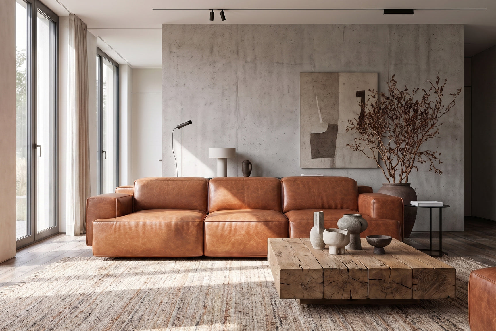 Valentina Distressed Leather Recliner Sofa