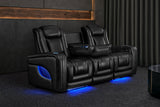 Cyber Immersive Sound Italian Leather Home Theater Console with Heat & Massage & Bass Shaker