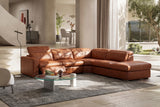 Clara Distressed Leather Recliner Sectional Sofa