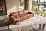 Elodie Distressed Italian Aniline Leather Dual Recliner Sofa