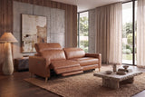 Elodie Distressed Italian Aniline Leather Dual Recliner Sofa