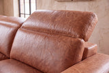 Clara Distressed Leather Recliner Sectional Sofa