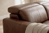 Elodie dual Recliner Sofa in distressed Italian aniline leather