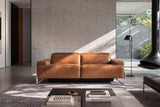 Melania Distressed Leather Recliner Sofa