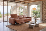 Elodie Distressed Italian Aniline Leather Dual Recliner Sofa