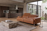 Melania Distressed Leather Recliner Sofa