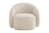 Lowell beige bucket accent chair, front view