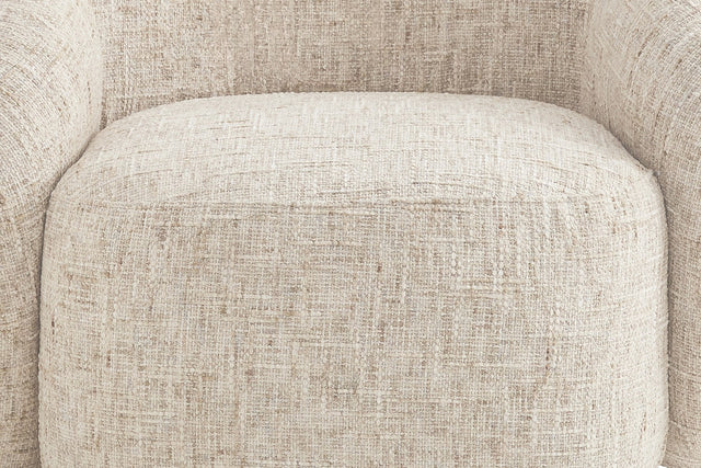 Lowell Textured Fabric Bucket Accent Chair - Medium-Soft Seat