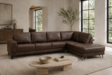 Lucien chocolate Italian Nappa 11000 leather texture close-up