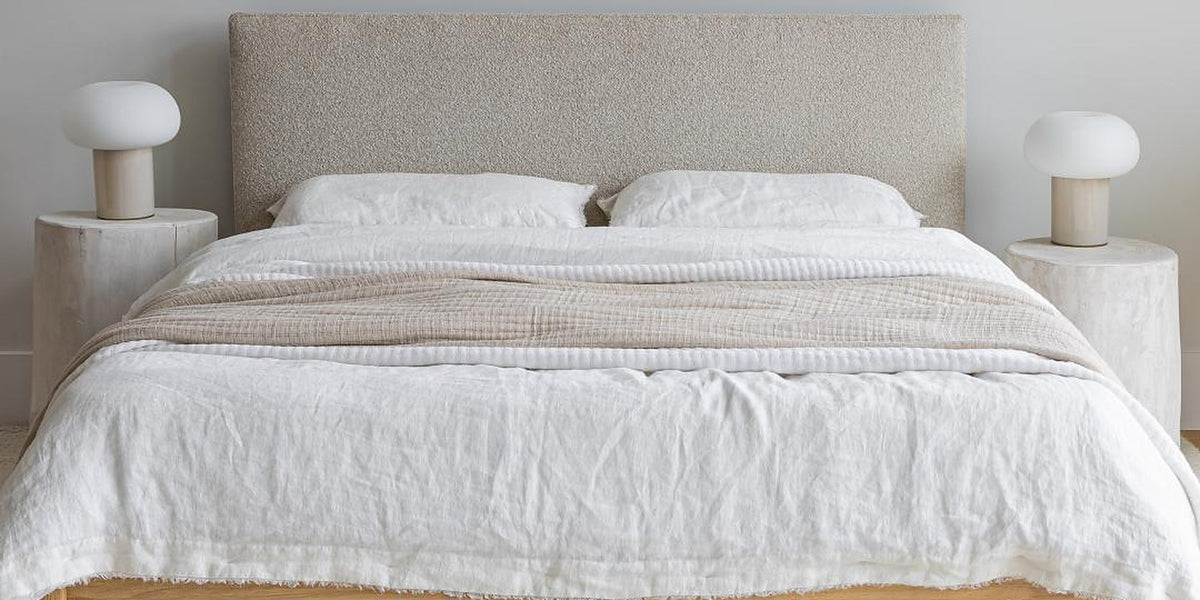 Luna Tool Free Upholstered Queen Bed - Beige