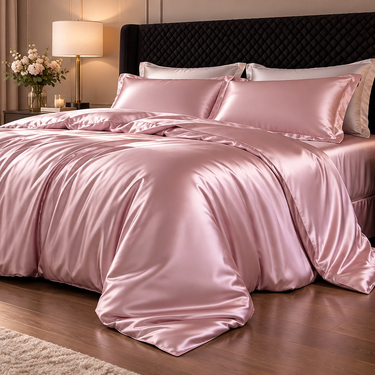Lustre Luxe Elegant Duvet Set - Fairy Pink