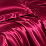 Lustre Luxe Elegant Duvet Set - Wine Red