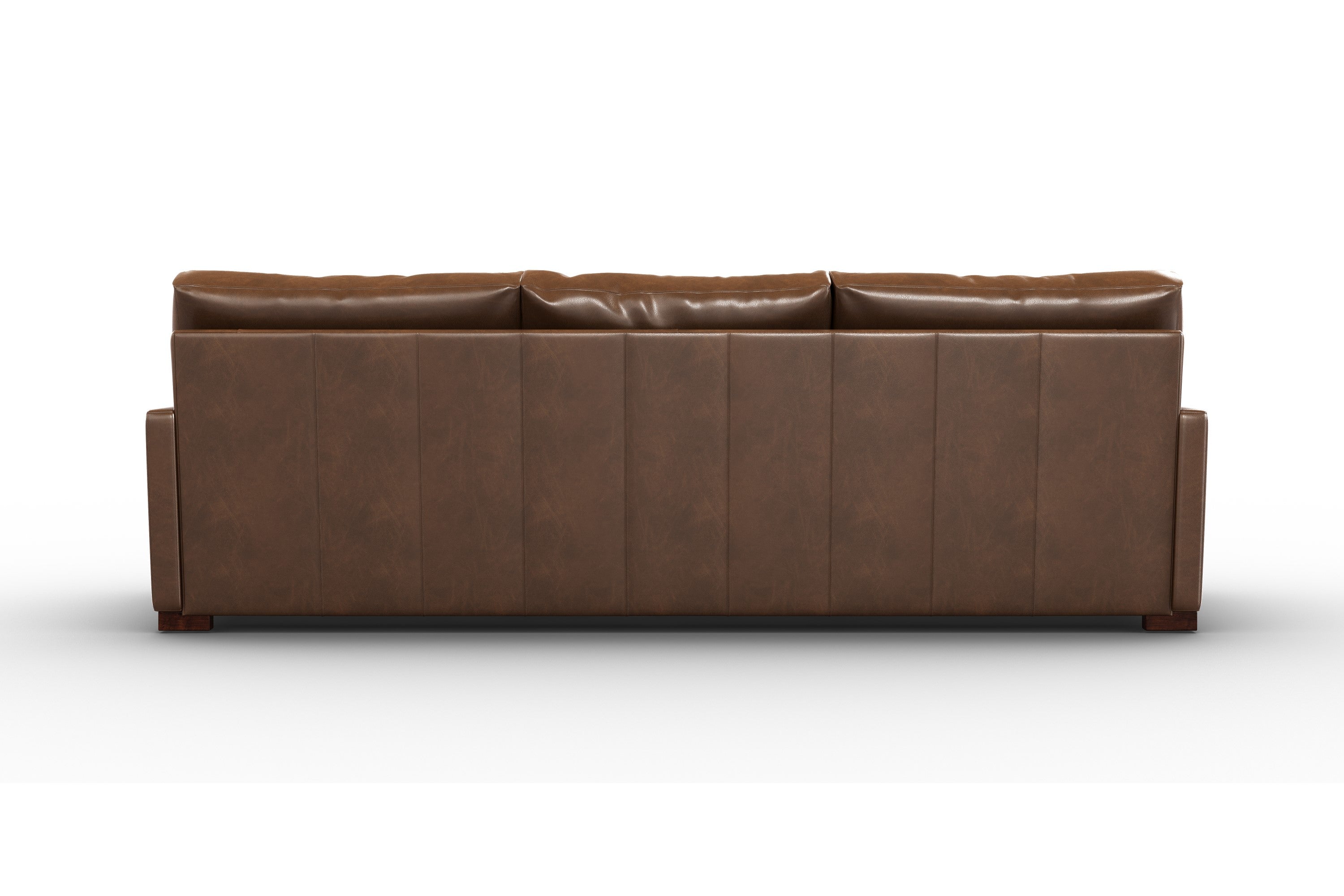 Valencia Luton Leather Sofa, Three Seats, Lipari Chocolate