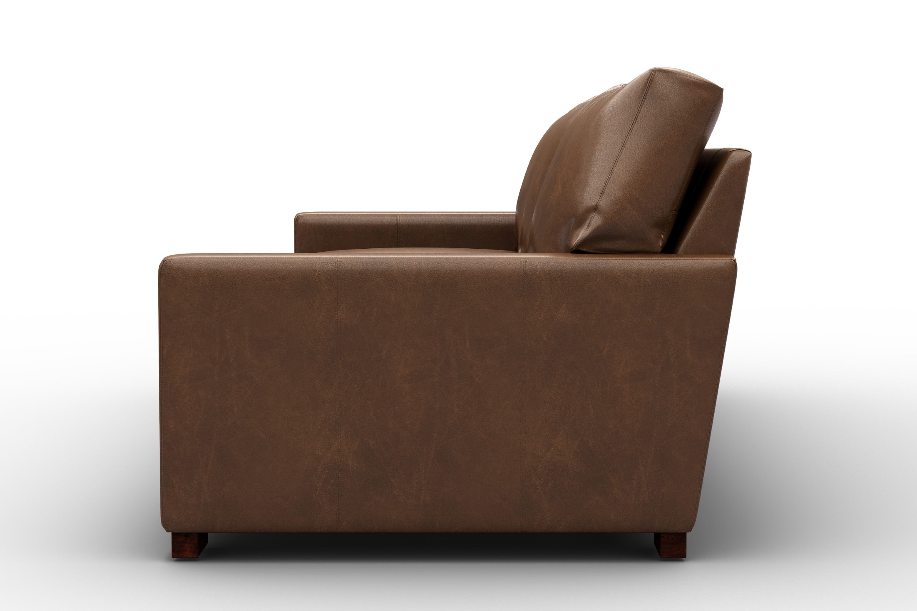 Valencia Luton Leather Sofa, Three Seats, Lipari Chocolate