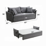 Cais Condo Size Sleeper Sofa w/Storage - Grey