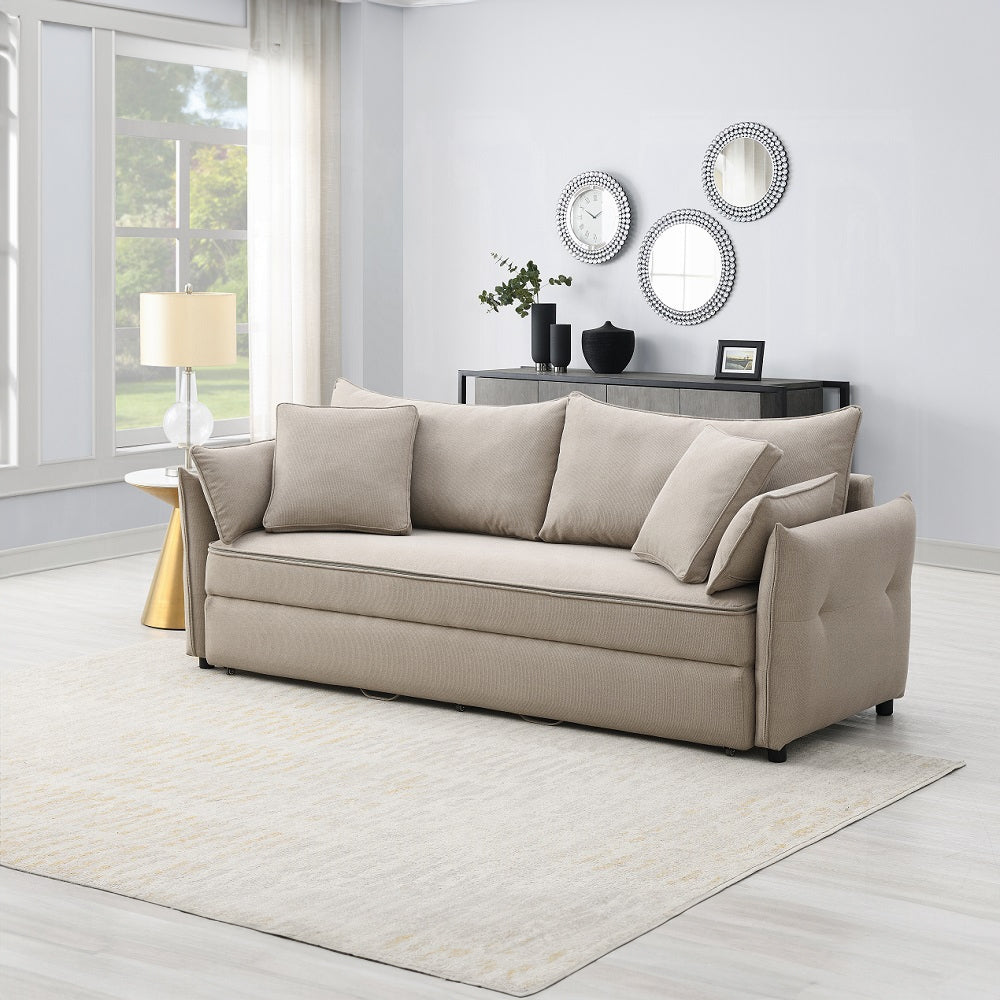 Cais Condo Size Sleeper Sofa w/Storage - Beige