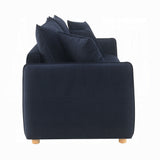 Bica Velvet Condo Size Sleeper Sofa w/Storage - Navy Blue