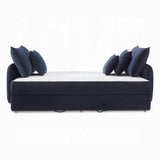 Bica Velvet Condo Size Sleeper Sofa w/Storage - Navy Blue