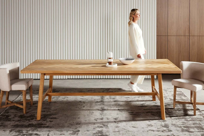 Valencia Elsie Wood Dining Table, Natural