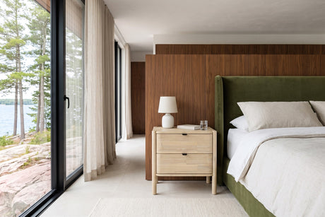 Manciano Round Post 2-Drawer Nightstand
