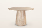 Marano round mango dining table in Natural White Wash