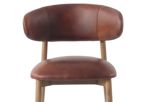 Marlow Top-Grain Leather Counter Stool - Leather With Character