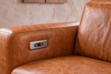 Valencia Melania Distressed Leather Reclining Corner Sectional Sofa