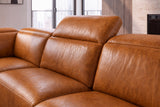 Valencia Melania Distressed Leather Reclining Corner Sectional Sofa