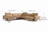Valencia Melania Distressed Leather Reclining Corner Sectional Sofa