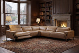 Valencia Melania Distressed Leather Reclining Corner Sectional Sofa