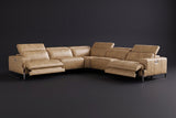Valencia Melania Distressed Leather Reclining Corner Sectional Sofa
