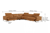 Valencia Melania Distressed Leather Reclining Corner Sectional Sofa