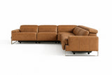 Valencia Melania Distressed Leather Reclining Corner Sectional Sofa