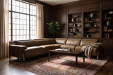 Melania reclining Corner Sectional in distressed Italian aniline leather